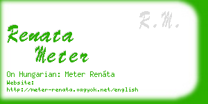 renata meter business card